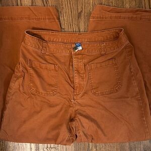 Wide leg high rise pants